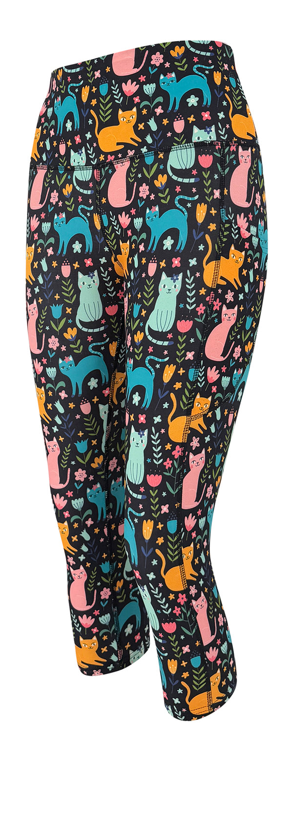 Floral Felines + Pockets