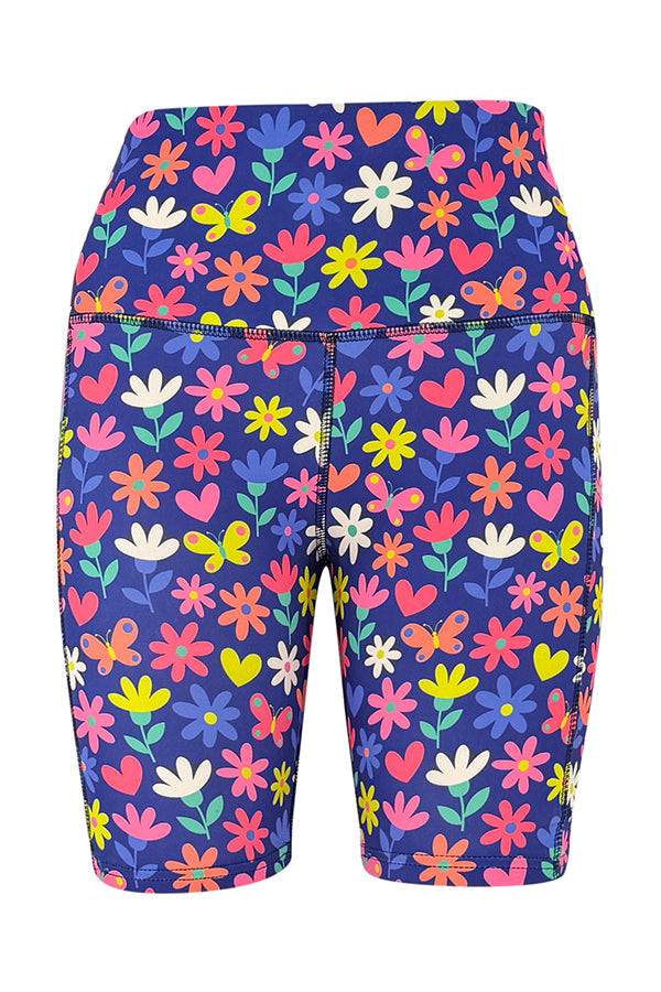 Flutterby Flowers Shorts + Pockets