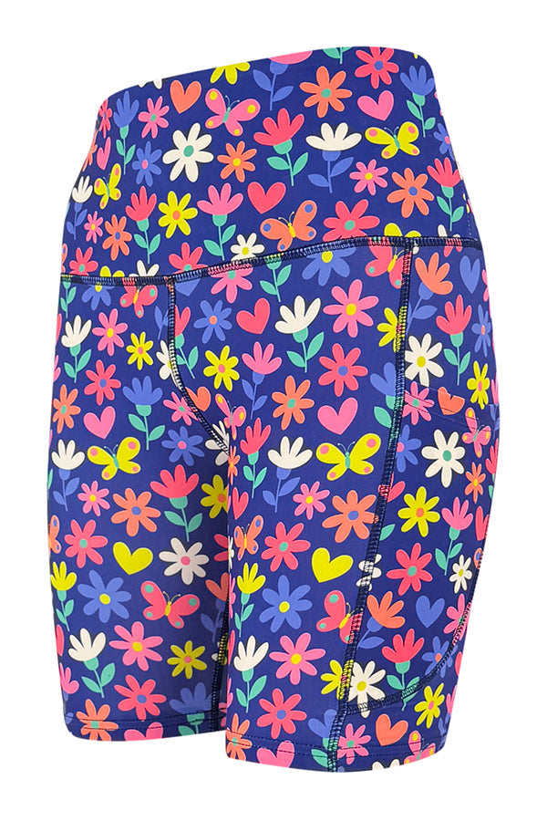 Flutterby Flowers Shorts + Pockets