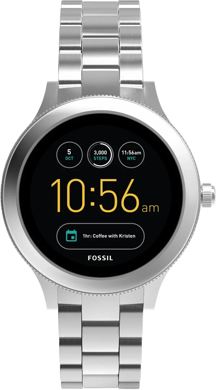 FOSSIL Q Venture Smartwatch (Silver Strap, Regular)