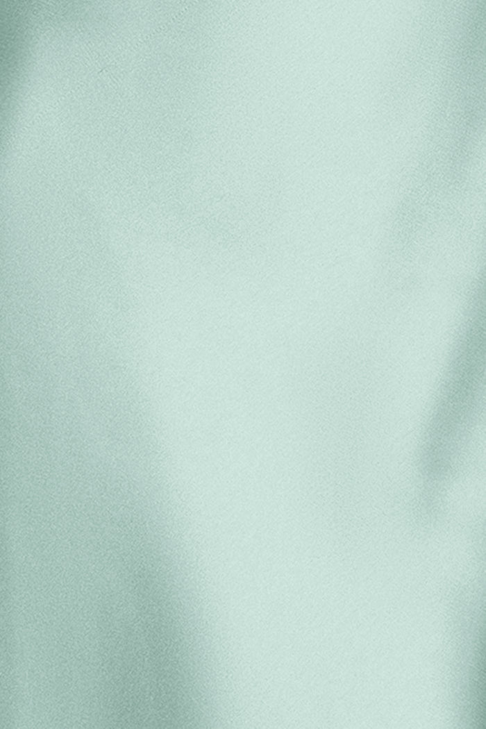 Sage “Francesca” Satin Halter Tie Neck Dress, satin fabric detail