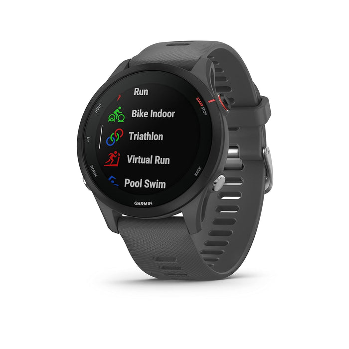 GARMIN Forerunner 255, GPS Running Smartwatch, Advanced Insights, HRV Status Smartwatch (Grey Strap, M)