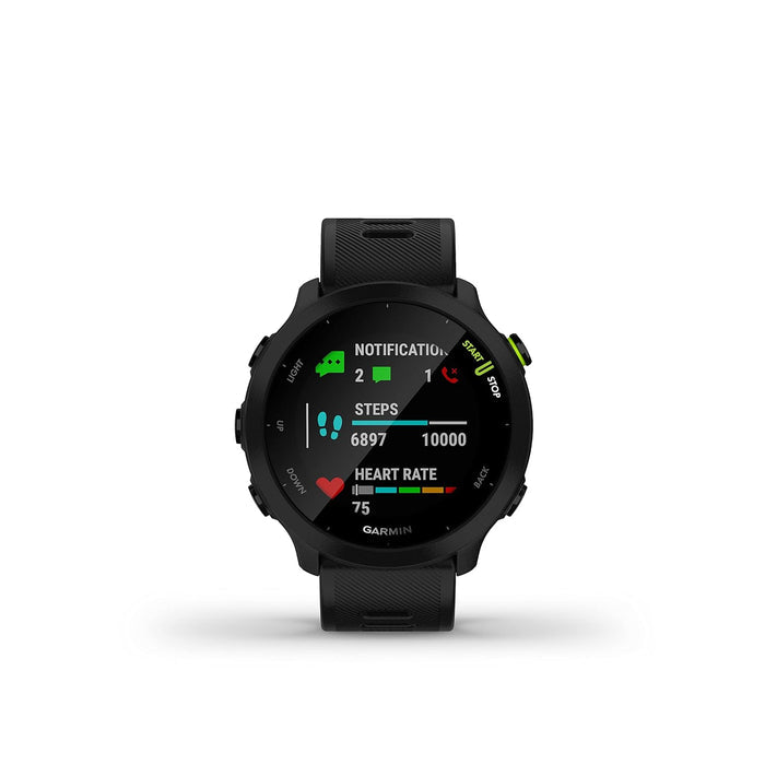 GARMIN Forerunner 55, GPS Running Watch with Daily Suggested Workouts, Up to 2 Weeks of Battery Life (Black) - Unboxify