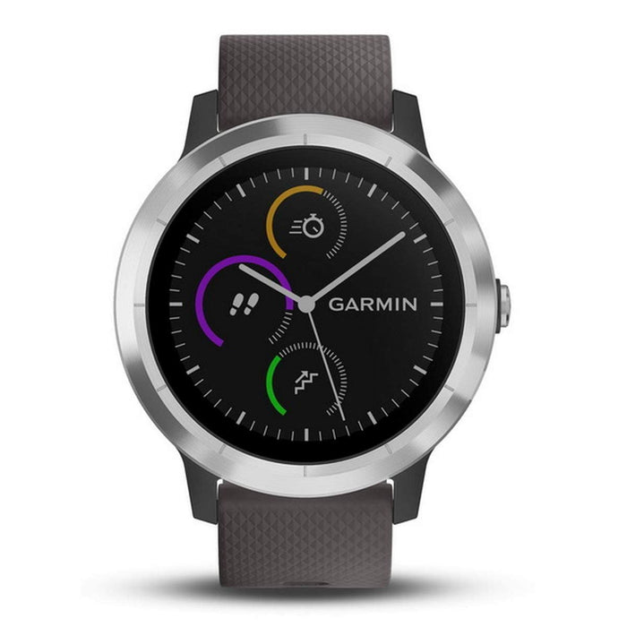 Garmin Stainless Steel Vivoactive 3 Smartwatch with Band (Grey/Black) - Unboxify