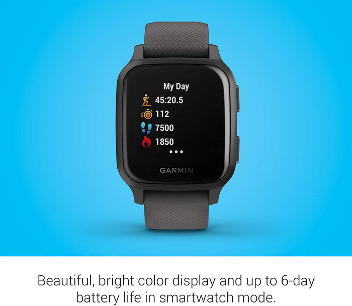 Garmin Venu SQ, GPS smartwatch with Bright Touchscreen Display - Unboxify
