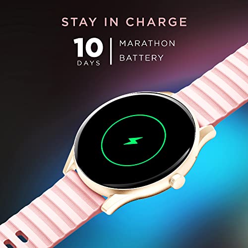 GIZMORE Gizfit Curve 3.54cm (1.39) AOD 500 NITS|360x360 HD Display Bluetooth Calling Smartwatch (Pink) - Unboxify