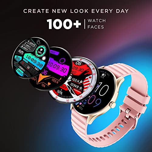 GIZMORE Gizfit Curve 3.54cm (1.39) AOD 500 NITS|360x360 HD Display Bluetooth Calling Smartwatch (Pink) - Unboxify