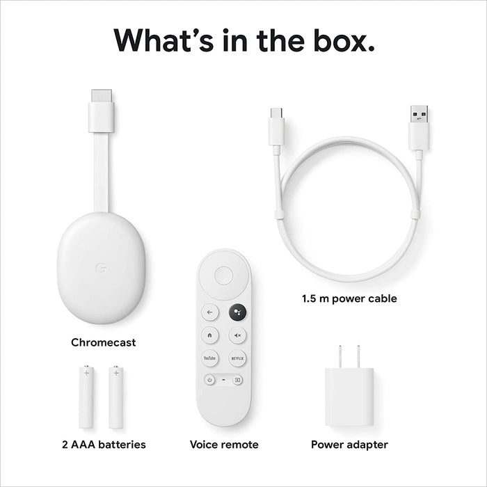 Google Chromecast with TV Media Streaming Device (White)