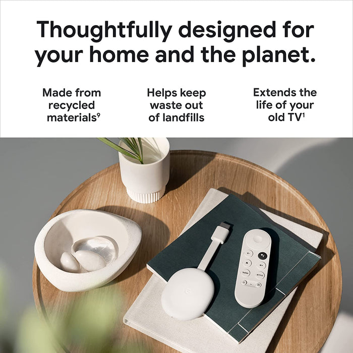 Google Chromecast with TV Media Streaming Device (White)