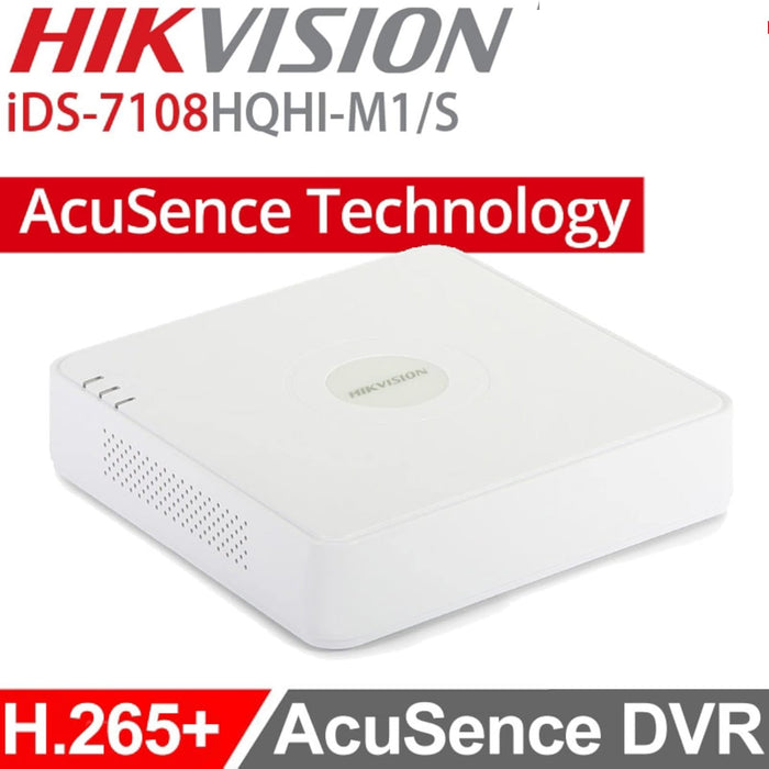 HIKVISION 8 Channel H.265 AcuSense DVR [iDS-7108HQHI-M1/S] Without Hard Disk Black