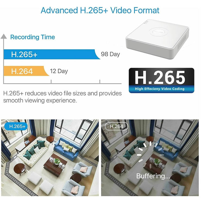 Hikvision DS-7108HGHI-M1/T 8-Channel Turbo HD DVR | 2-Way Audio Support