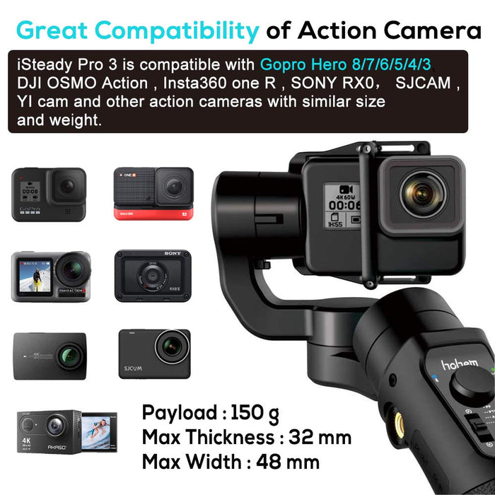 Hohem iSteady PRO 3 3-Axis Handheld Gimbal Stabilizer (UNBOXED) - Unboxify