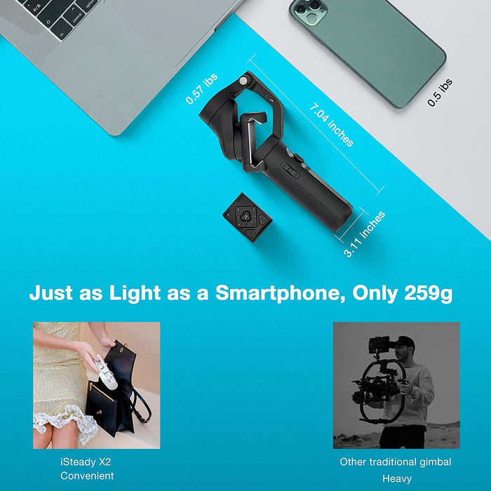 Hohem iSteady X2 3-Axis Gimbal Stabilizer for Smartphone - Handheld Phone Gimbal