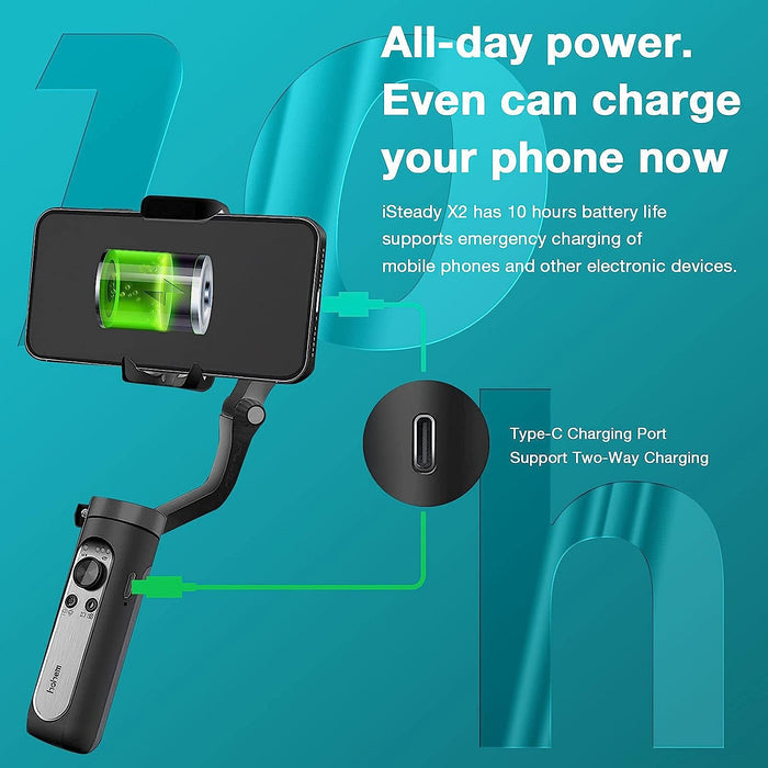 Hohem iSteady X2 3-Axis Gimbal Stabilizer for Smartphone - Handheld Phone Gimbal