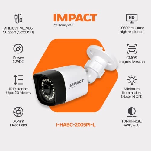 HONEYWELL 2 MP Wired CCTV KIT with 4 Channel DVR I 2 Bullet Cameras I 1 TB Hard Disk & Accessories I Made in India I White (I-MKIT4CH-5_HI) - Unboxify