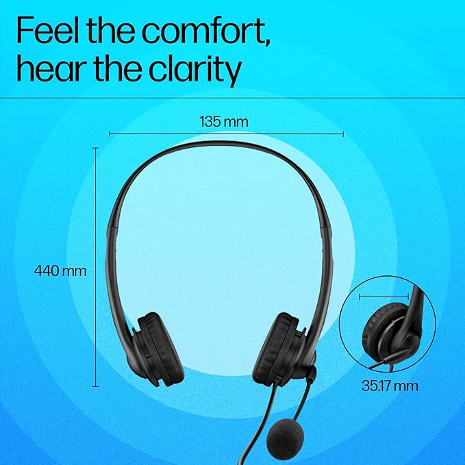 HP G2 Stereo Wired Headset with Quick 3.5mm connectivity - Unboxify