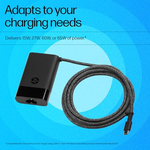 HP USB-C 65W Laptop Charger, 65W, Type-C USB, AC Adapter (671R2AA) - Unboxify