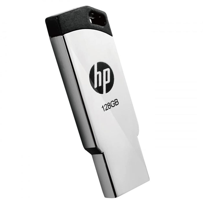 HP v236w 128GB USB 2.0 Flash Drive/Pen Drive, Metal Silver