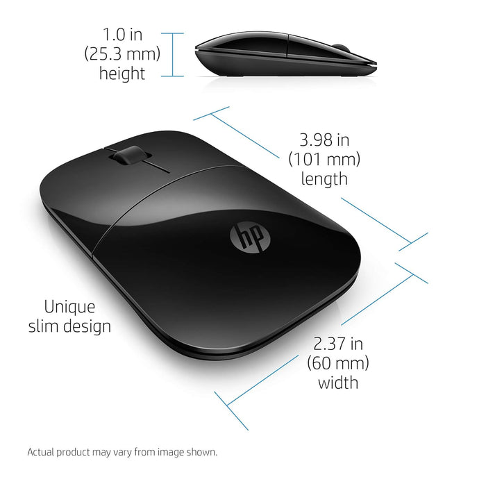 HP Wireless Mouse Z3700, Black (V0L79AA#ABL) - Unboxify