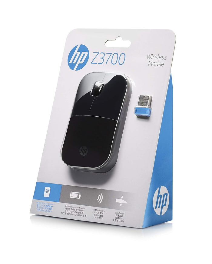 HP Wireless Mouse Z3700, Black (V0L79AA#ABL) - Unboxify