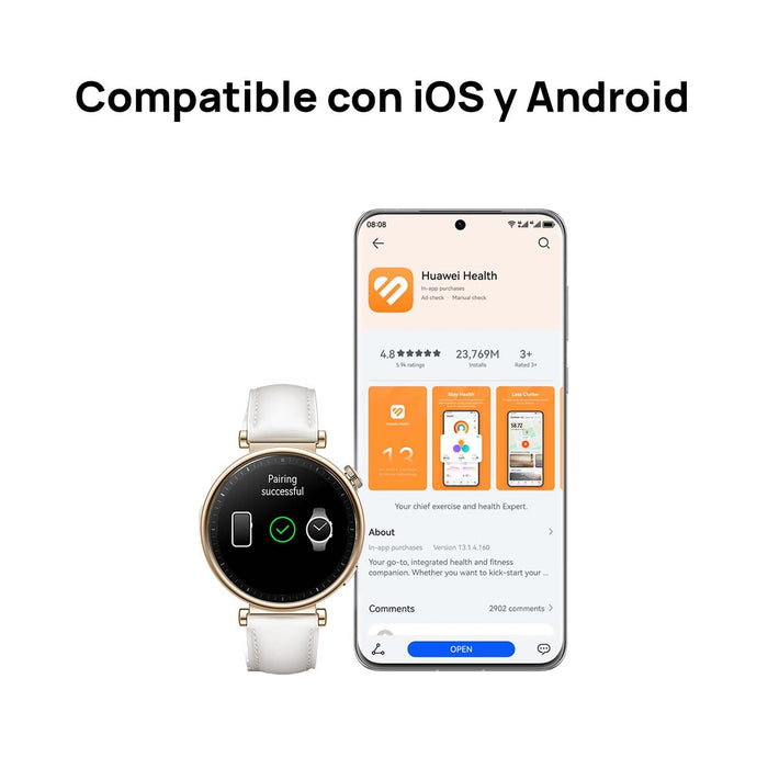 Huawei Watch GT4 41mm Smartwatch Compatible with Android & iOS, White