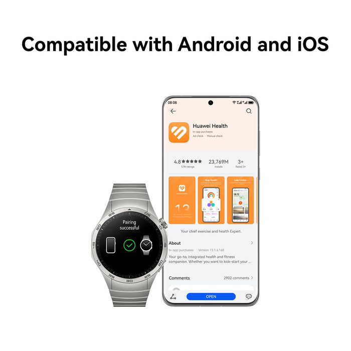 Huawei Watch GT4 46mm Smartwatch Compatible with Android & iOS - Unboxify