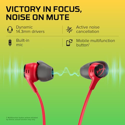 HyperX Cloud Earbuds Ii Gaming Earbuds with Mic-Red (705L8Aa),in Ear,Wired - Unboxify