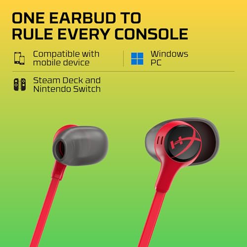 HyperX Cloud Earbuds Ii Gaming Earbuds with Mic-Red (705L8Aa),in Ear,Wired - Unboxify