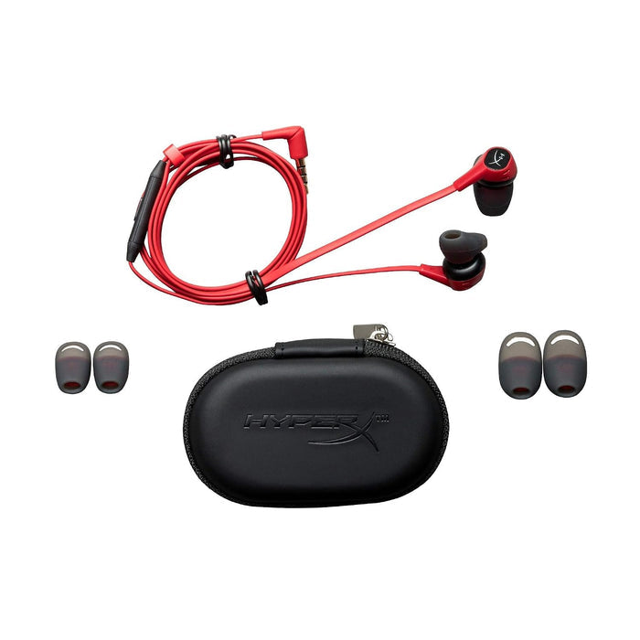 Hyperx Cloud Earbuds Wired in Ear Gaming Earphones with Mic for Nintendo Switch and Mobile Gaming (Red)
