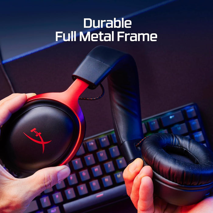 HyperX Cloud III – Wired Gaming Over Ear Headset, Pc, Ps5, Xbox Series X|S, Angled 53Mm Drivers, DTS, Memory Foam, Durable Frame, Ultra-Clear 10Mm Mic, USB-C, USB-A, 3.5Mm – Black/Red (727A9Aa) - Unboxify