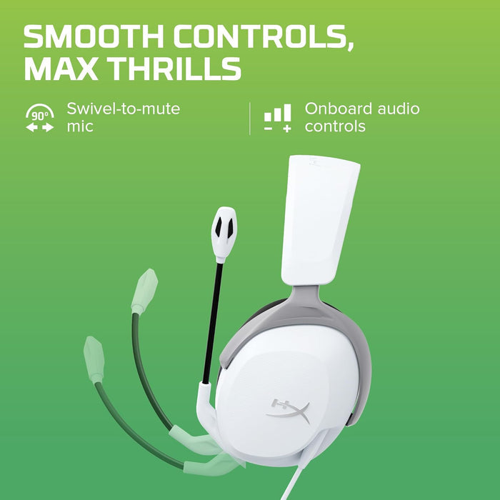 HyperX Cloudx Stinger 2 Core Gaming Headset for Xbox-White (6H9B7Aa),On Ear,Wired Headphones - Unboxify