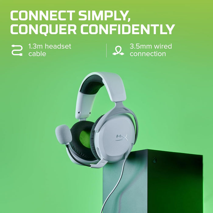 HyperX Cloudx Stinger 2 Core Gaming Headset for Xbox-White (6H9B7Aa),On Ear,Wired Headphones - Unboxify