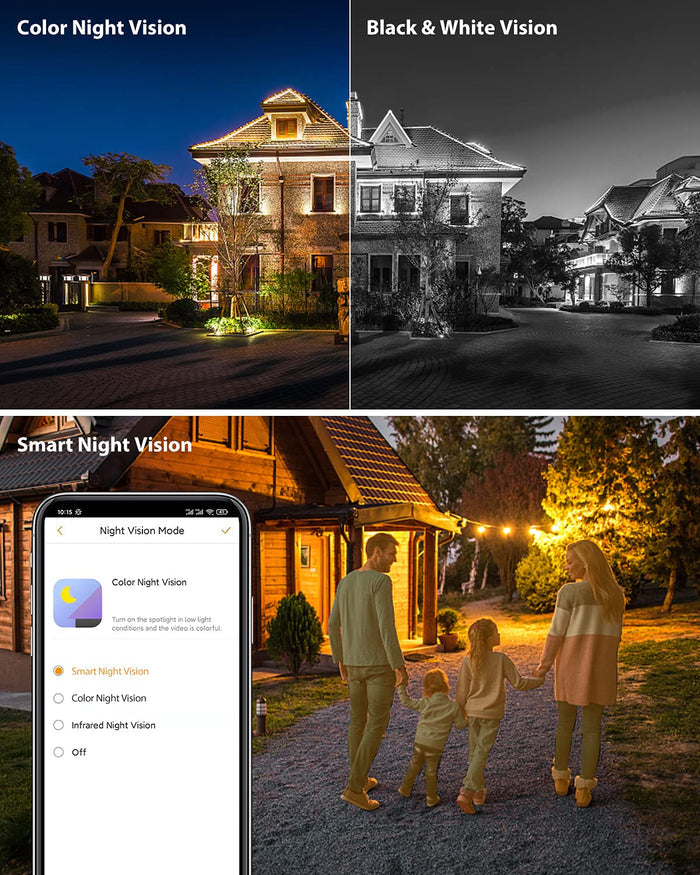 Imou 2K 3MP Outdoor Security Bullet CCTV Camera,Color Night Vision,Human Detection - Unboxify