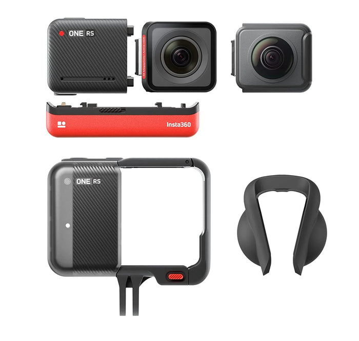 Insta360 ONE RS – Waterproof Action Camera with Interchangeable Lenses, 48MP Photo, Active HDR, AI Editing (UNBOXED) - Unboxify