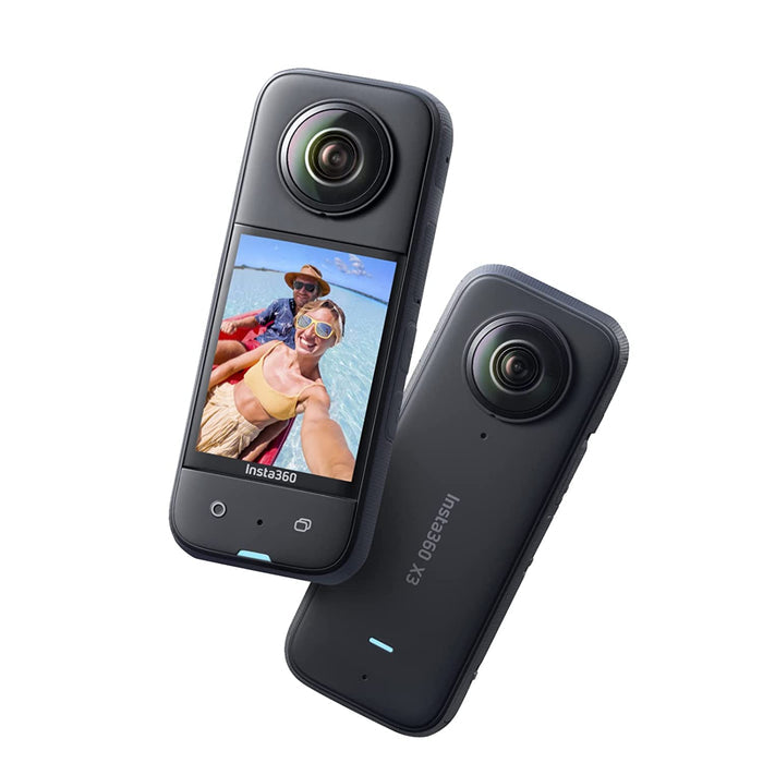 insta360 X3 Action Camera, 5.7K 360 Capture, Optical Zoom 3X, 72 MP 360 Photo, Black - Unboxify