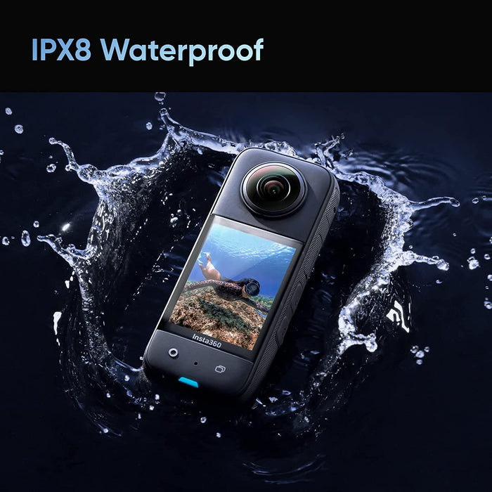 insta360 X3 Action Camera, 5.7K 360 Capture, Optical Zoom 3X, 72 MP 360 Photo, Black - Unboxify