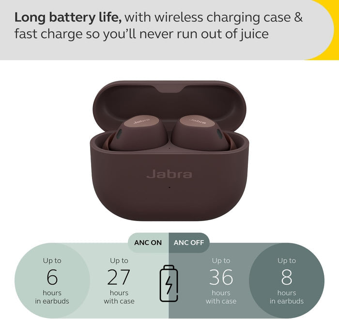 Jabra Elite 10 True Wireless Earbuds – Advanced Active Noise Cancelling Earbuds - Black