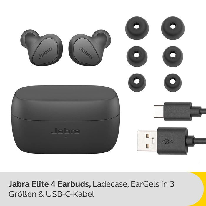 Jabra Elite 4 Wireless Earbuds | Active Noise Cancelling | Comfortable Bluetooth Earphones - Unboxify