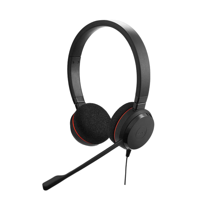 Jabra Evolve 20 Stereo Headset with noice canceling mic, Connect to Mobile/Tablet via USB-C/A, Lightweight Headband - Unboxify