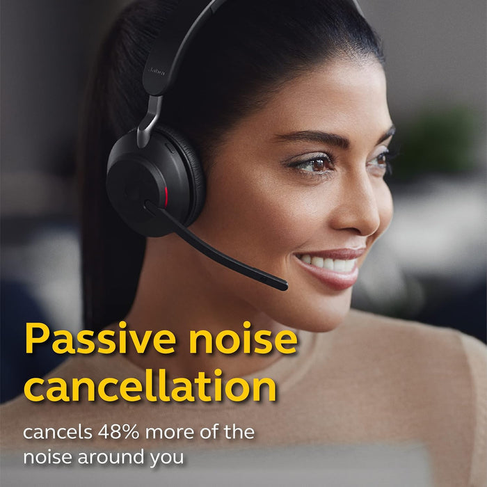 Jabra Evolve2 65 UC Wireless Bluetooth On Ear Headphone with Mic (BRAND NEW/SEALED) - Unboxify