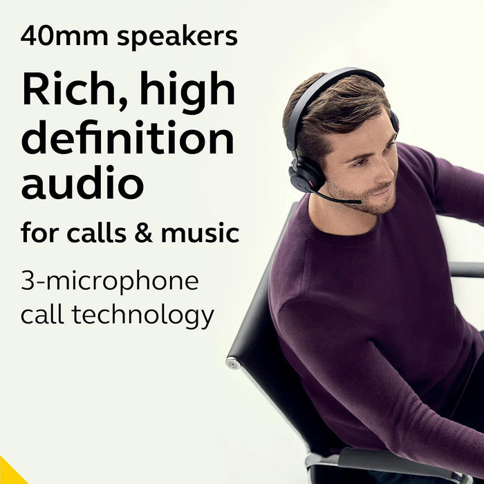 Jabra Evolve2 65 UC Wireless Bluetooth On Ear Headphone with Mic (BRAND NEW/SEALED) - Unboxify