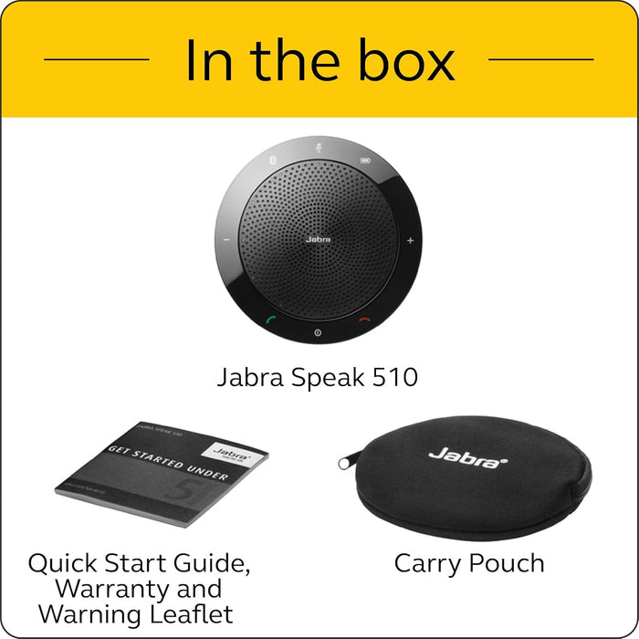 Jabra Speak 510 10 Watt Wireless Bluetooth Portable Speaker (Black)