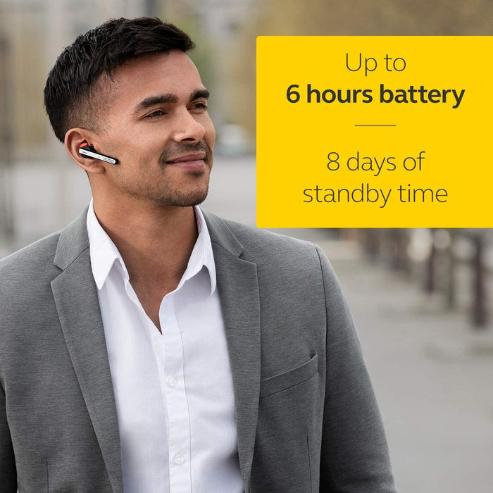 Jabra Talk 45 Bluetooth Wireless in Ear Earphones with mic for High Definition Hands-Free Calls (Silver) - Unboxify