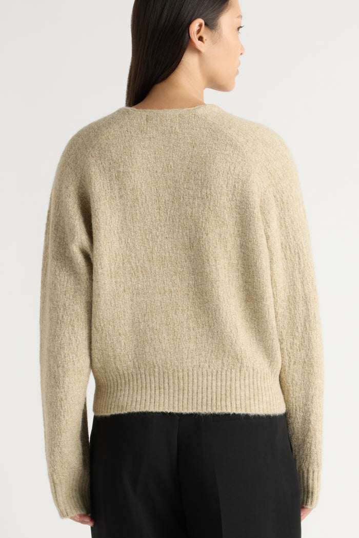 May-Li | Jace Fuzzy V-Neck Sweater in Size Small