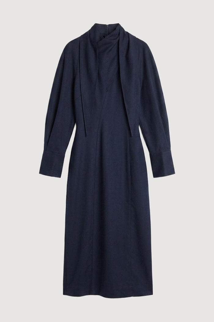 Jacinda Tencel Scarf-Neck Dress