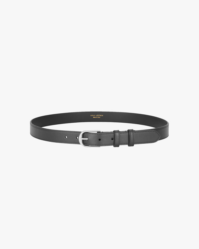 BLACK W/ SHINY SILVER BUCKLE