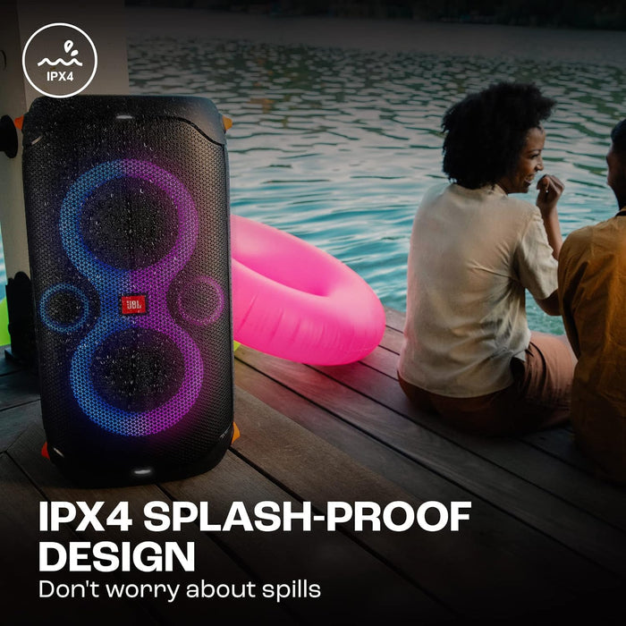 JBL Partybox 110 | Wireless Bluetooth Party Speaker | 160W Monstrous Pro Sound | Dynamic Light Show | Upto 12Hrs Playtime | Built-in Powerbank | Guitar & Mic Support PartyBox App (Black) - Unboxify