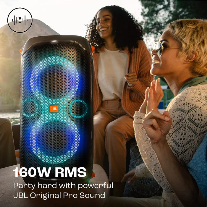 JBL Partybox 110 | Wireless Bluetooth Party Speaker | 160W Monstrous Pro Sound | Dynamic Light Show | Upto 12Hrs Playtime | Built-in Powerbank | Guitar & Mic Support PartyBox App (Black) - Unboxify