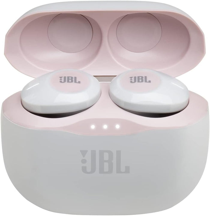 JBL Tune 120TWS True Wireless in Ear Headphones with 16 Hours Playtime, Stereo Calls & Quick Charge (Pink)