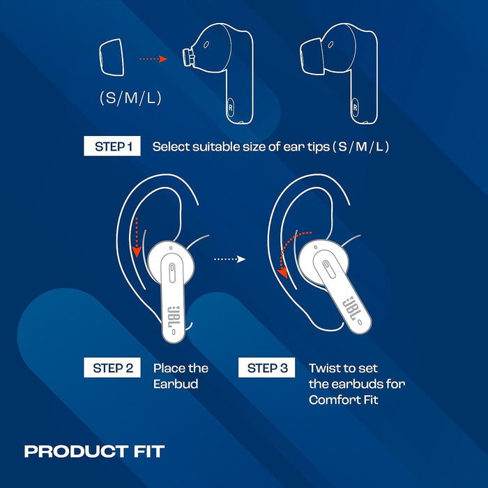 JBL Tune 235NC in Ear Wireless ANC Earbuds (TWS), Massive 40Hrs Playtime with Speed Charge (Black) - Unboxify